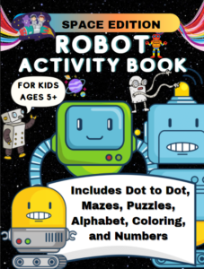 Robot Activity Book Space Edition For Kids 5+