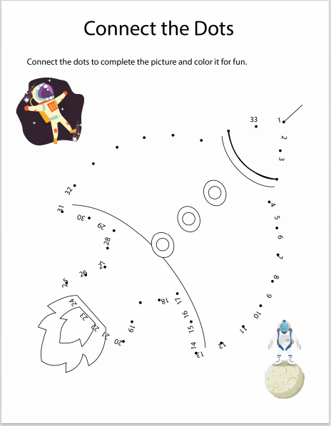 Robot Activity Book Space Edition Interior