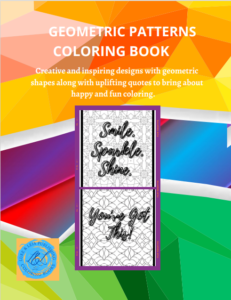 Geometric Pattern Large Print Coloring Book Back Cover